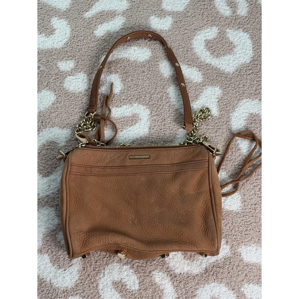 Rebecca Minkoff Mini 5 Zip leather crossbody Bag Brown #MB
